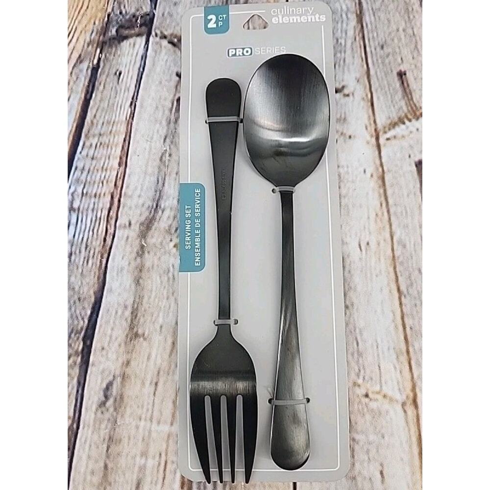 Culinary Elements PRO SERIES Stainless Steel Serving Set Fork & Spoon